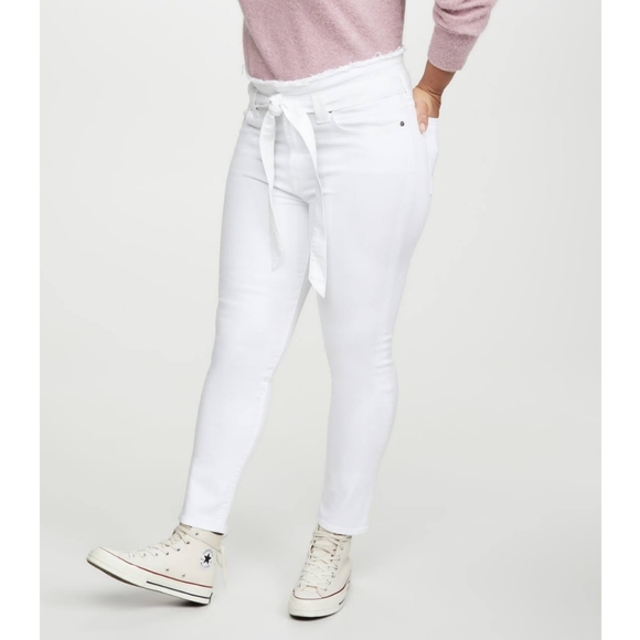 7 for all Mankind White Paper Bag Jeans Size 31 - Picture 8 of 12